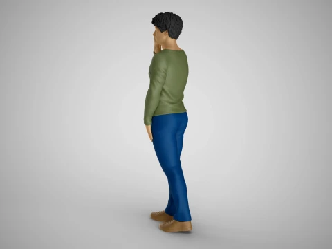 Man Farewelling 3D Print Model