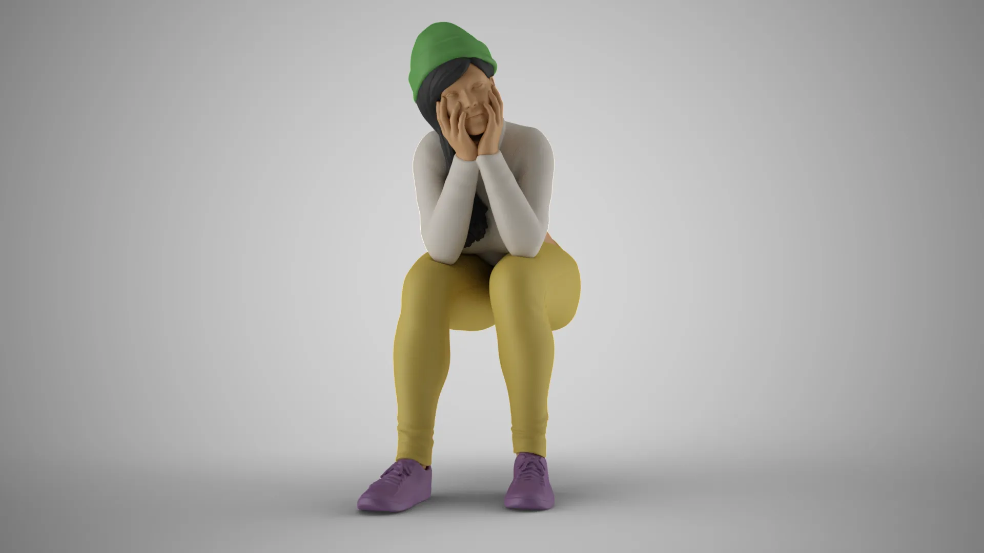 Bored Audience 3D Print Model .c4d .max .obj .3ds .fbx .stl .blend 