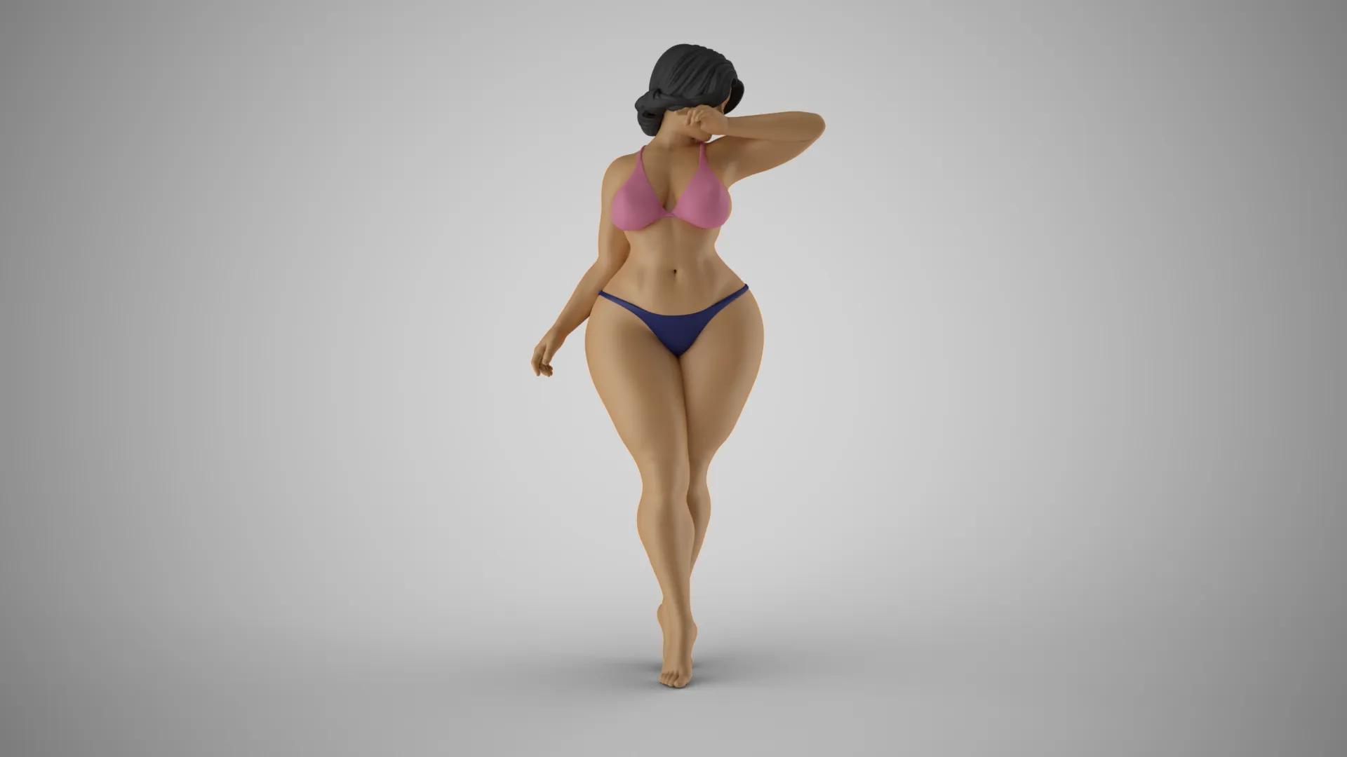 Girl Hiding her Face 3D Print Model .c4d .max .obj .3ds .fbx .stl .blend 