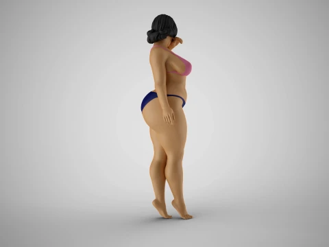 Girl Hiding her Face 3D Print Model