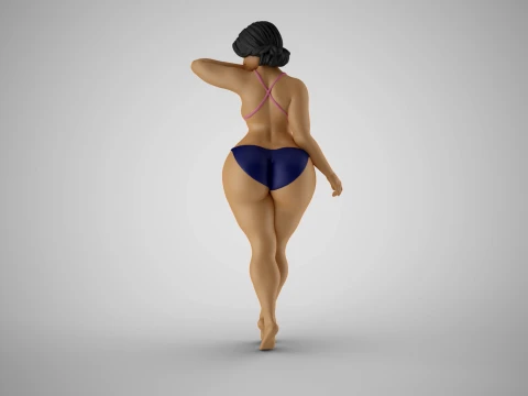 Girl Hiding her Face 3D Print Model