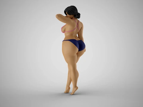 Girl Hiding her Face 3D Print Model