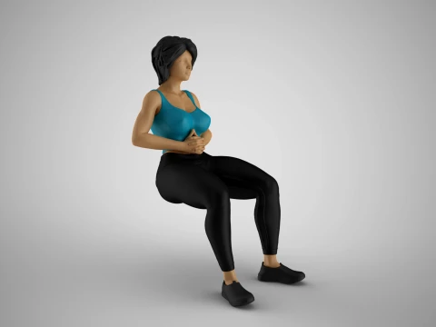 Ragazza che guarda attentamente Modello di stampa 3D