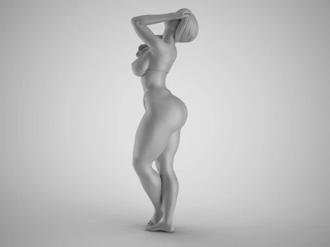 Woman Watching the Sky 3D Print Model