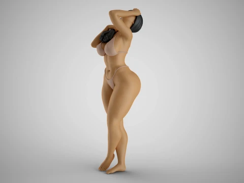 Woman Watching the Sky 3D Print Model