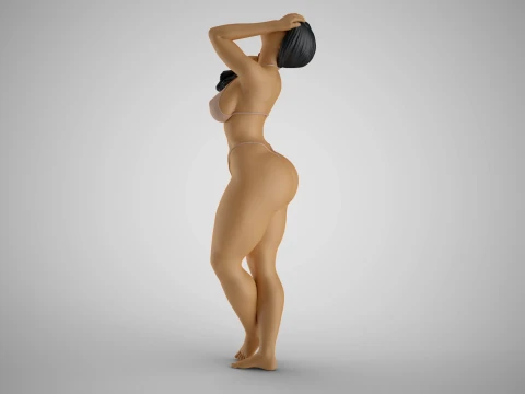 Woman Watching the Sky 3D Print Model