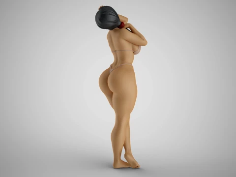 Woman Watching the Sky 3D Print Model