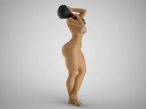 Woman Watching the Sky 3D Print Model