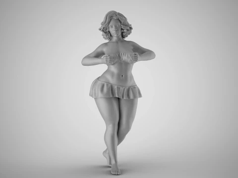 Bashful Girl 3D Print Model