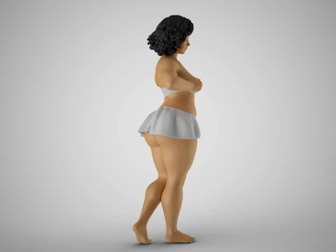 Bashful Girl 3D Print Model