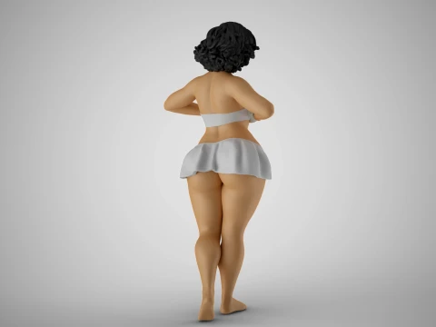 Bashful Girl 3D Print Model