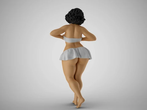 Bashful Girl 3D Print Model