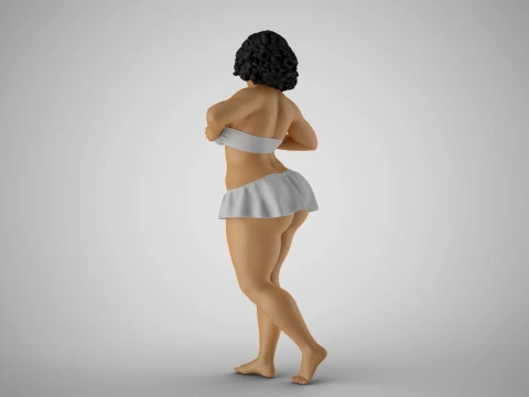 Bashful Girl 3D Print Model