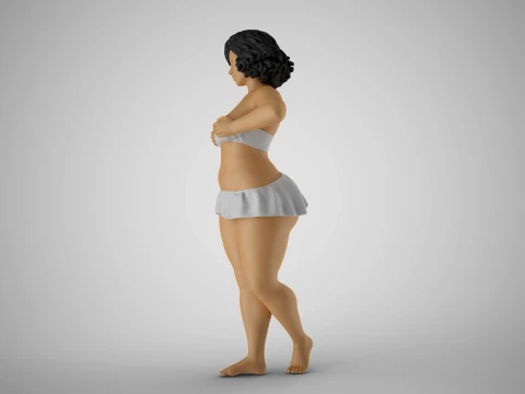 Bashful Girl 3D Print Model