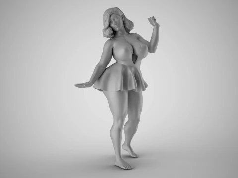 Pretentious Girl 3D Print Model