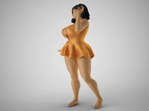 Pretentious Girl 3D Print Model