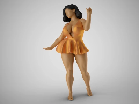 Pretentious Girl 3D Print Model