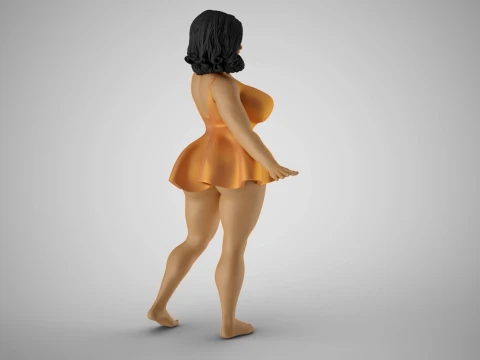 Pretentious Girl 3D Print Model