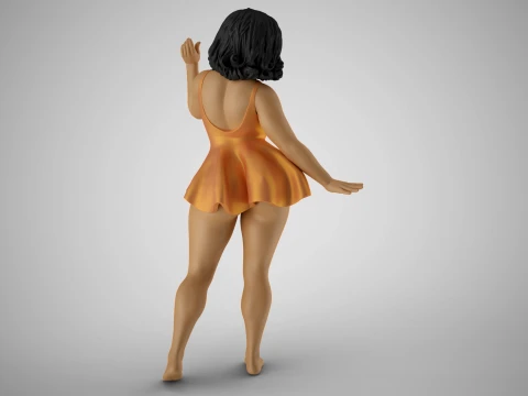 Pretentious Girl 3D Print Model