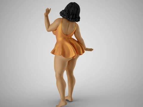 Pretentious Girl 3D Print Model