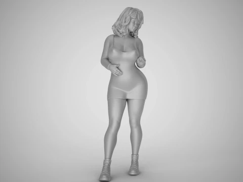Chirp Girl 3D Print Model