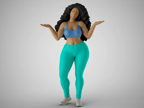 Unaware Woman 3D Print Model