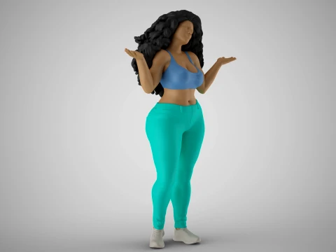 Unaware Woman 3D Print Model