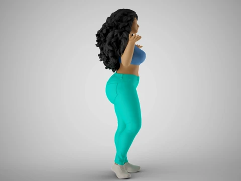 Unaware Woman 3D Print Model