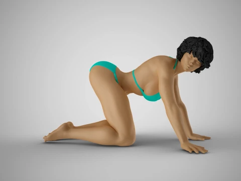 Garota parece bagun&ccedil;ada Modelo de Impressão 3D