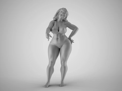 Woman Calling Here 3D Print Model