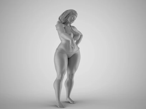 Woman Calling Here 3D Print Model