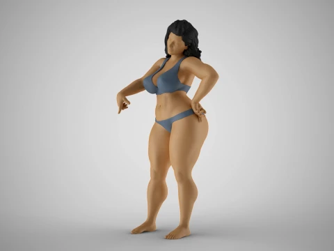 Woman Calling Here 3D Print Model
