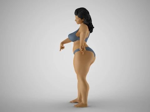 Woman Calling Here 3D Print Model