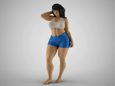 Ragazza sfacciata Modello di stampa 3D