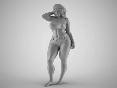 Cheeky Girl 3D Print Model