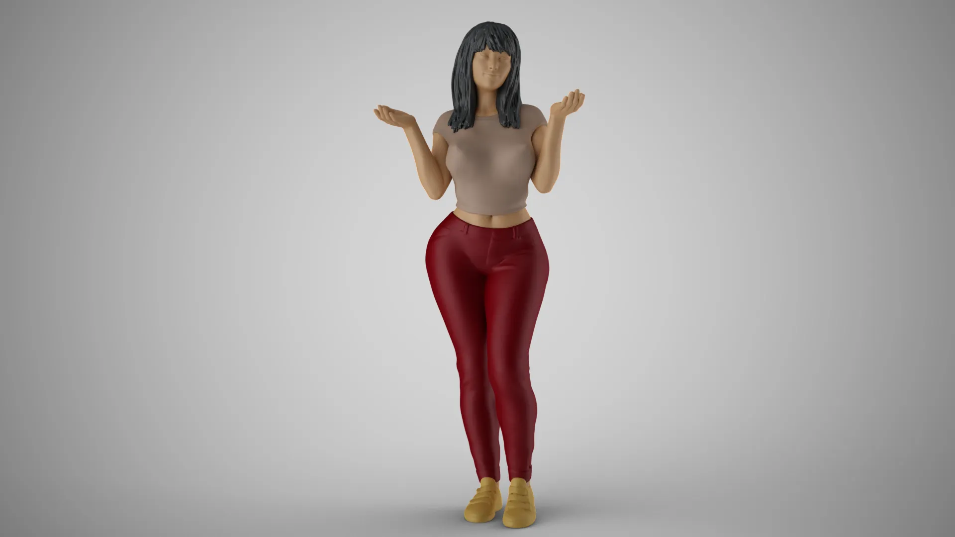 Unaware Woman 2 3D Print Model .c4d .max .obj .3ds .fbx .stl .blend 