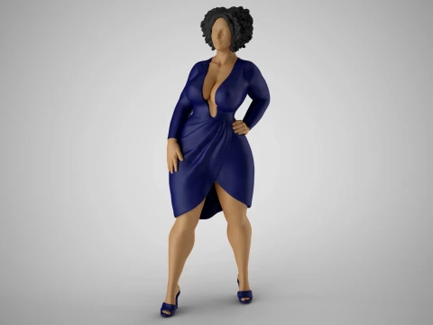 Red Carpet Girl 3D Print Model