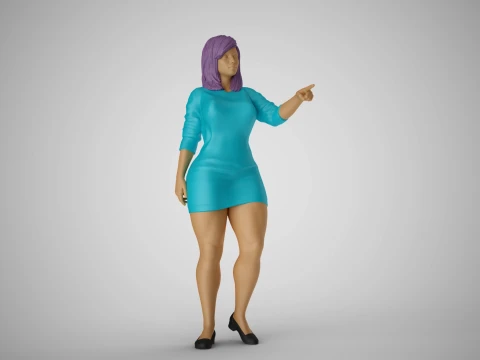 꾸짖는 소녀 3D 프린트 모델