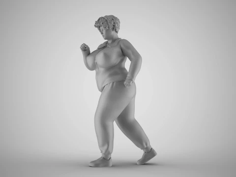 Woman Wanting Lose Weight 3D Print Model