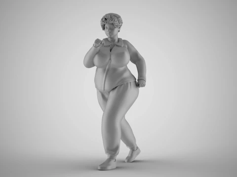 Woman Wanting Lose Weight 3D Print Model