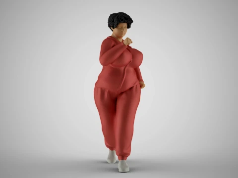 Woman Wanting Lose Weight 3D Print Model