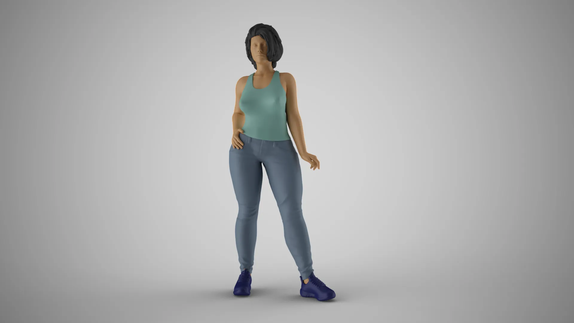 Girl Representative 3D Print Model .c4d .max .obj .3ds .fbx .stl .blend 