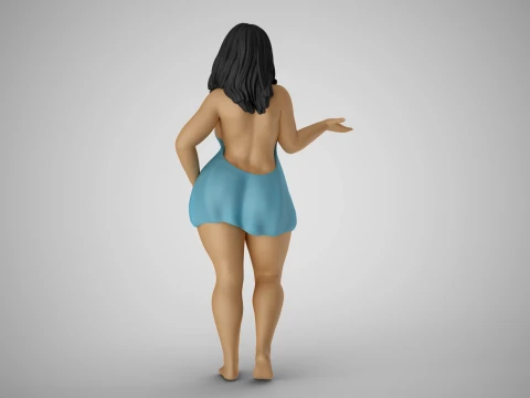Woman Presenting Something 3D Print Model