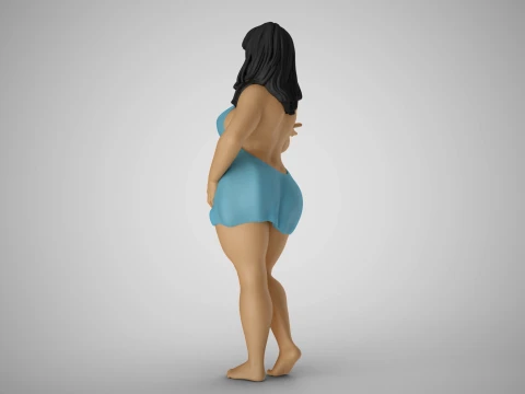 Woman Presenting Something 3D Print Model