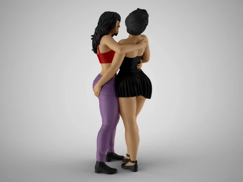 Girls Reconciling 3D Print Model