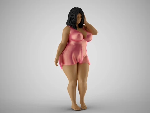 Heavy Duty Girl 3D Print Model
