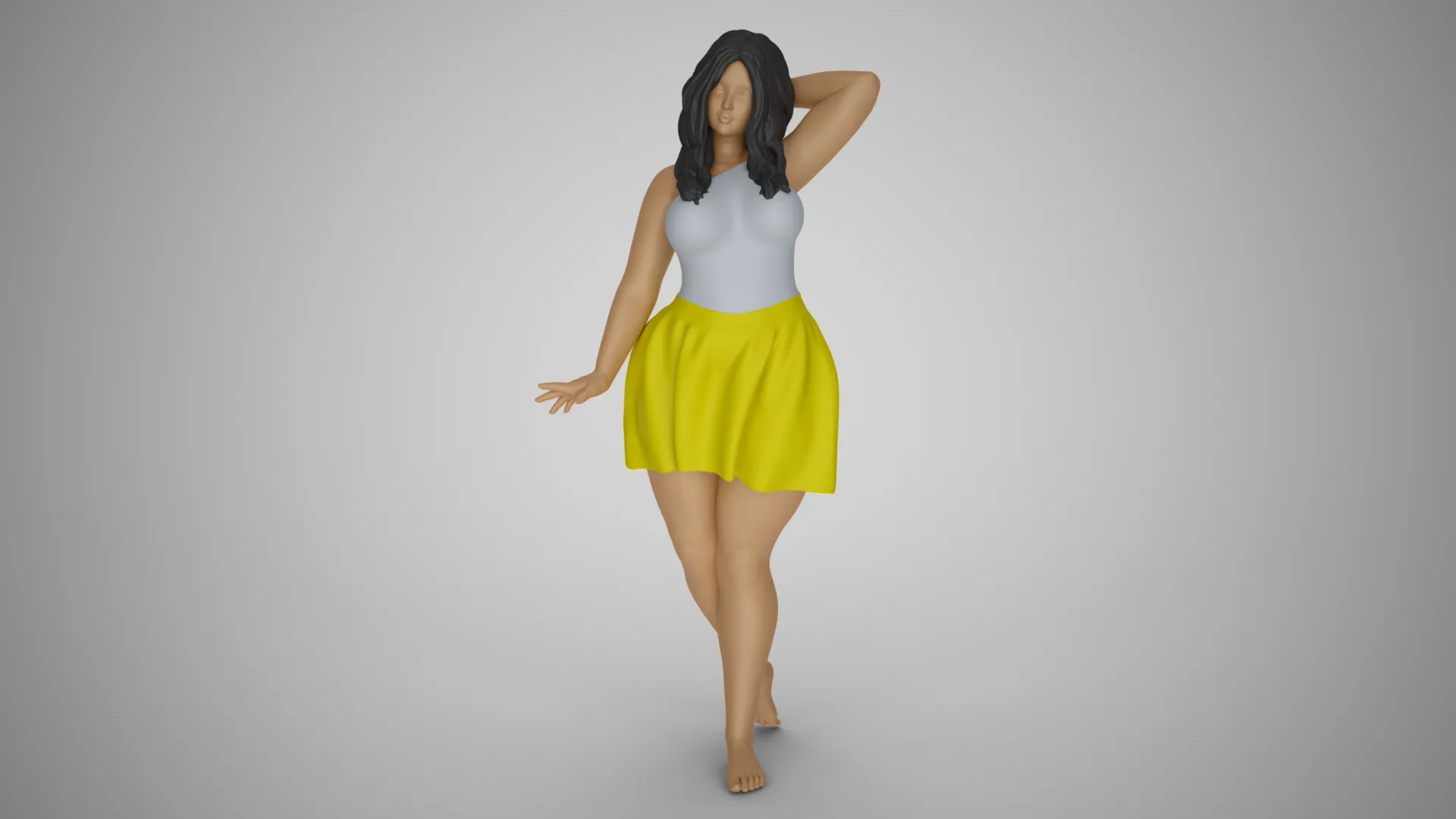 Pretty Girl Next Door 3D Print Model .c4d .max .obj .3ds .fbx .stl .blend 