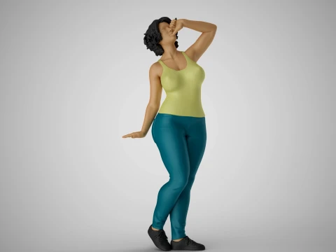Girl Looking for Her Star 3D Print Model