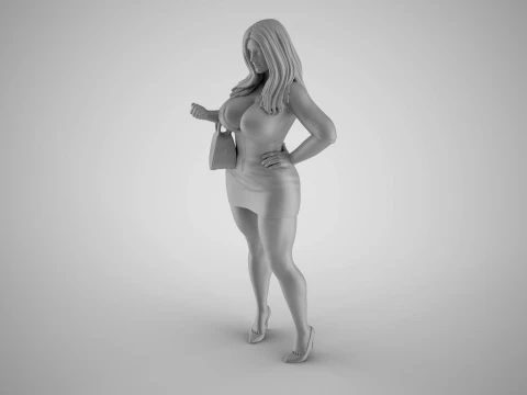Girl After Work Getaway 3D Print Model