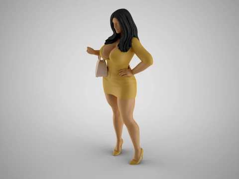 Girl After Work Getaway 3D Print Model